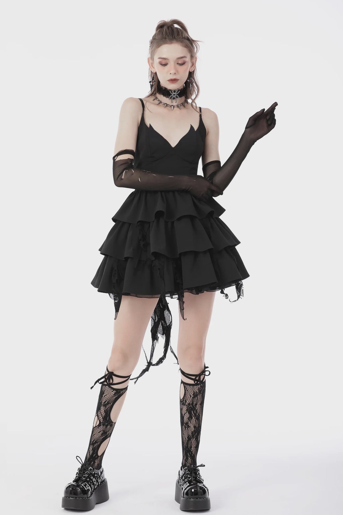 Devil Cool High Low Layer Strap Dress