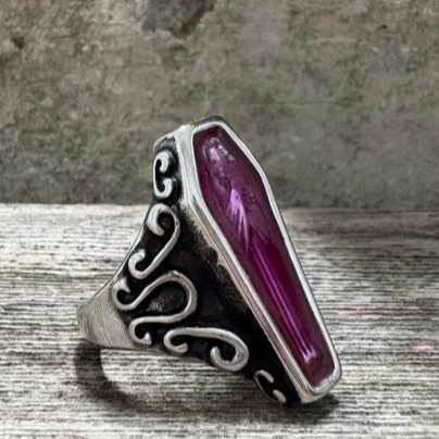 Vampire Coffin Stainless Steel Ring