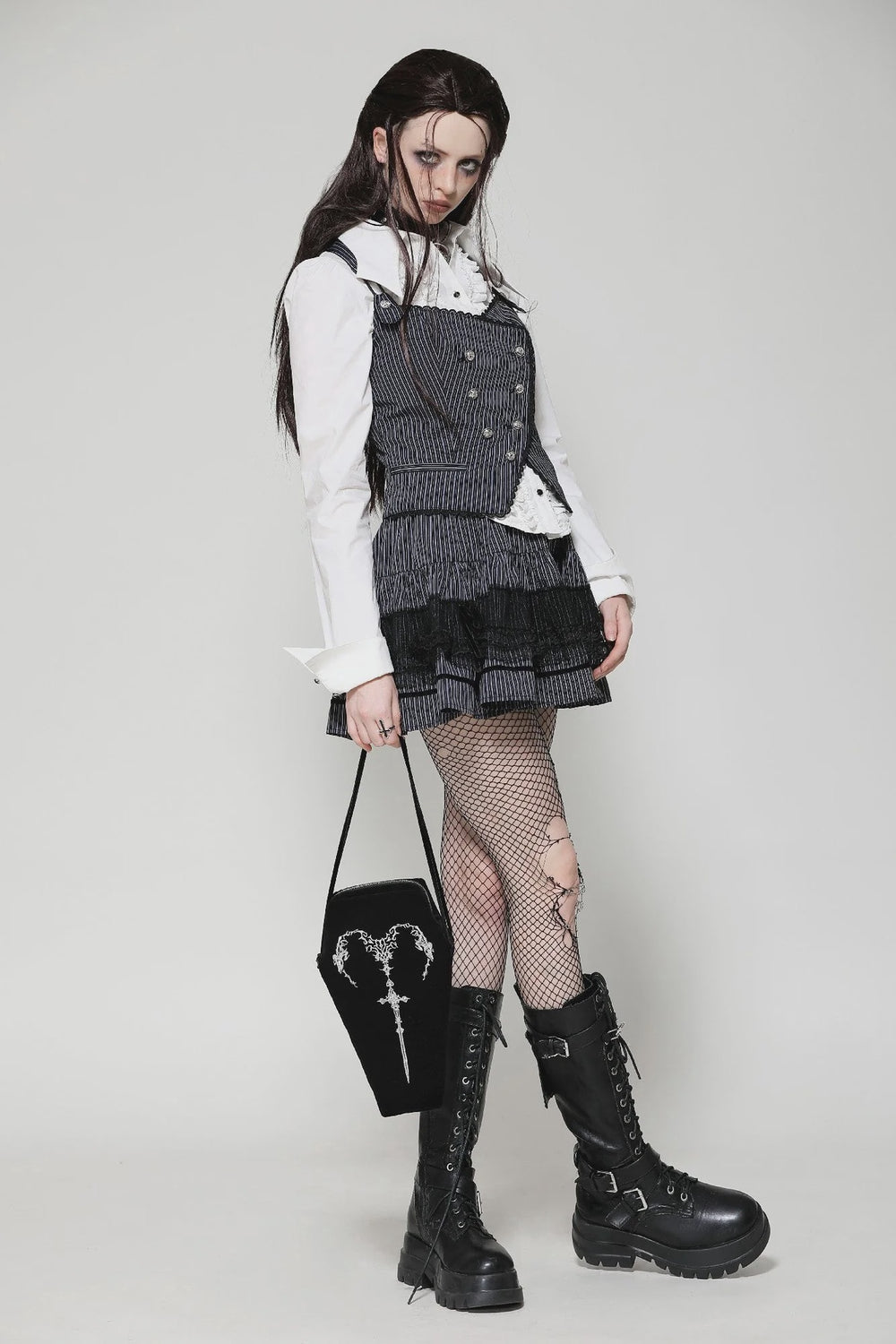 Horn Embroidery Coffin Bag