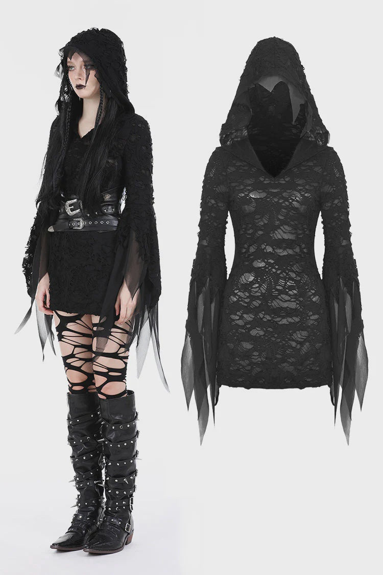 Evil Devil Ragged Slim Dress