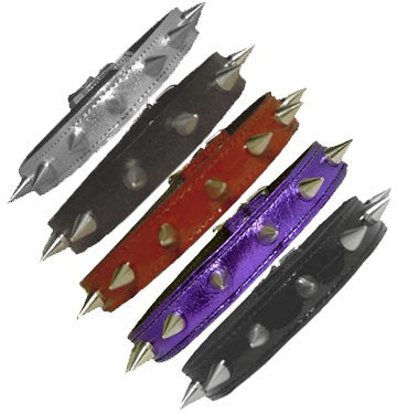 Cone Spiked Leather Collar