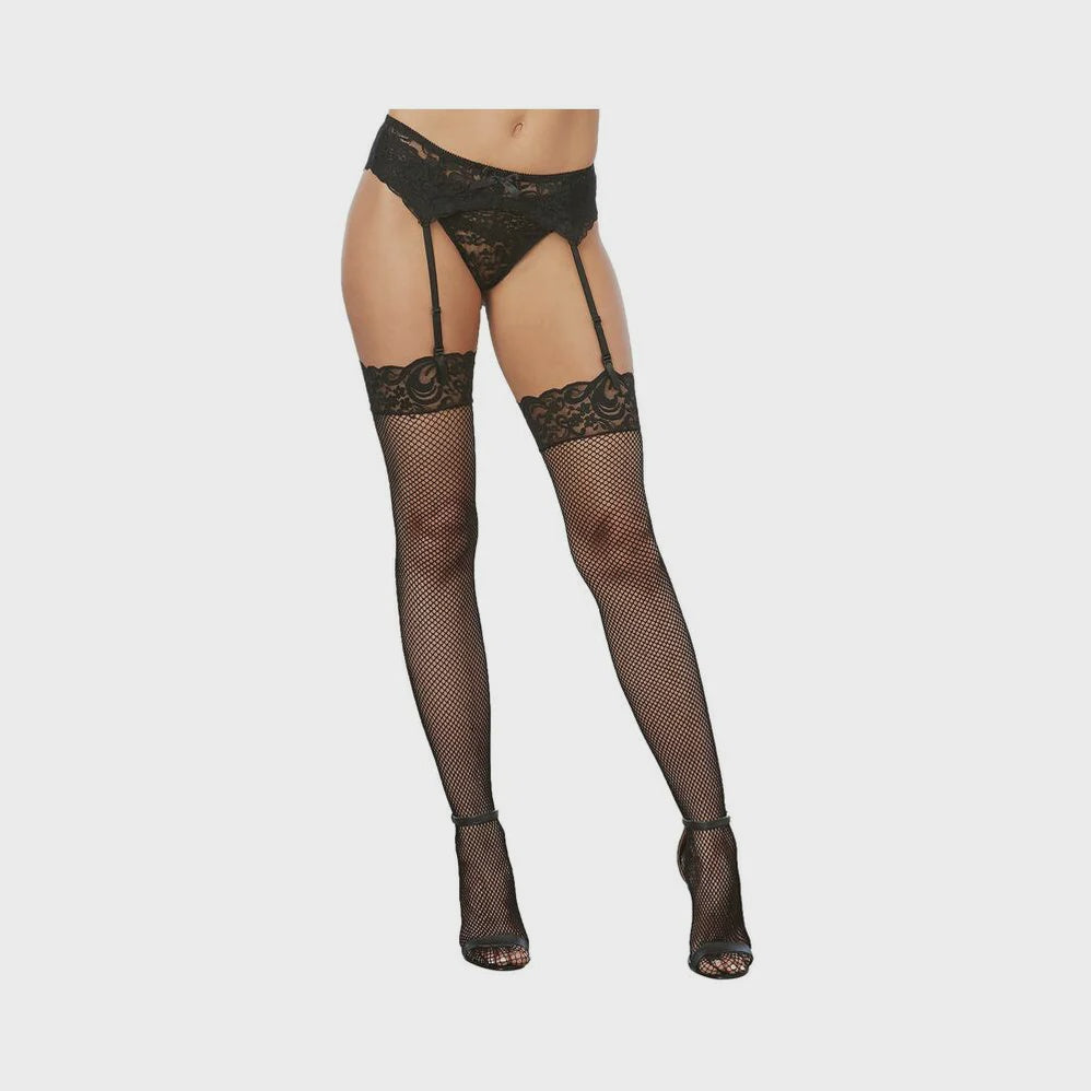 Fishnet Thigh High Stockings