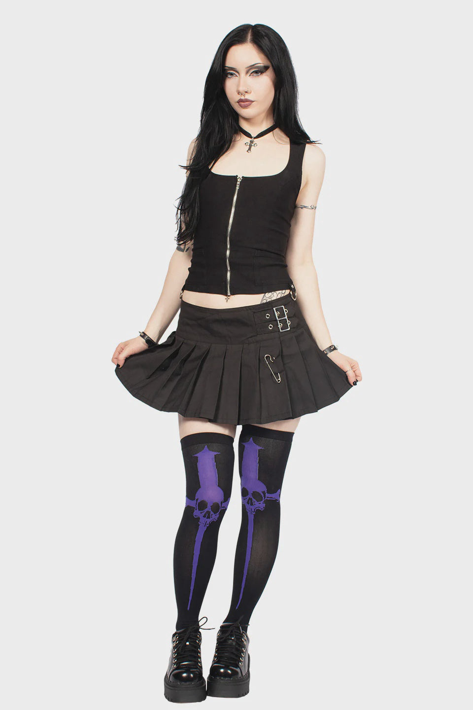 Dagger Thigh High Socks