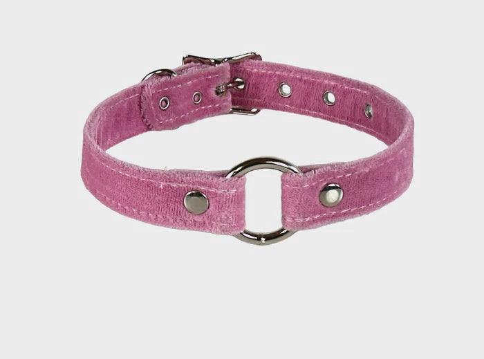 Velvet Wide Ring Link Choker