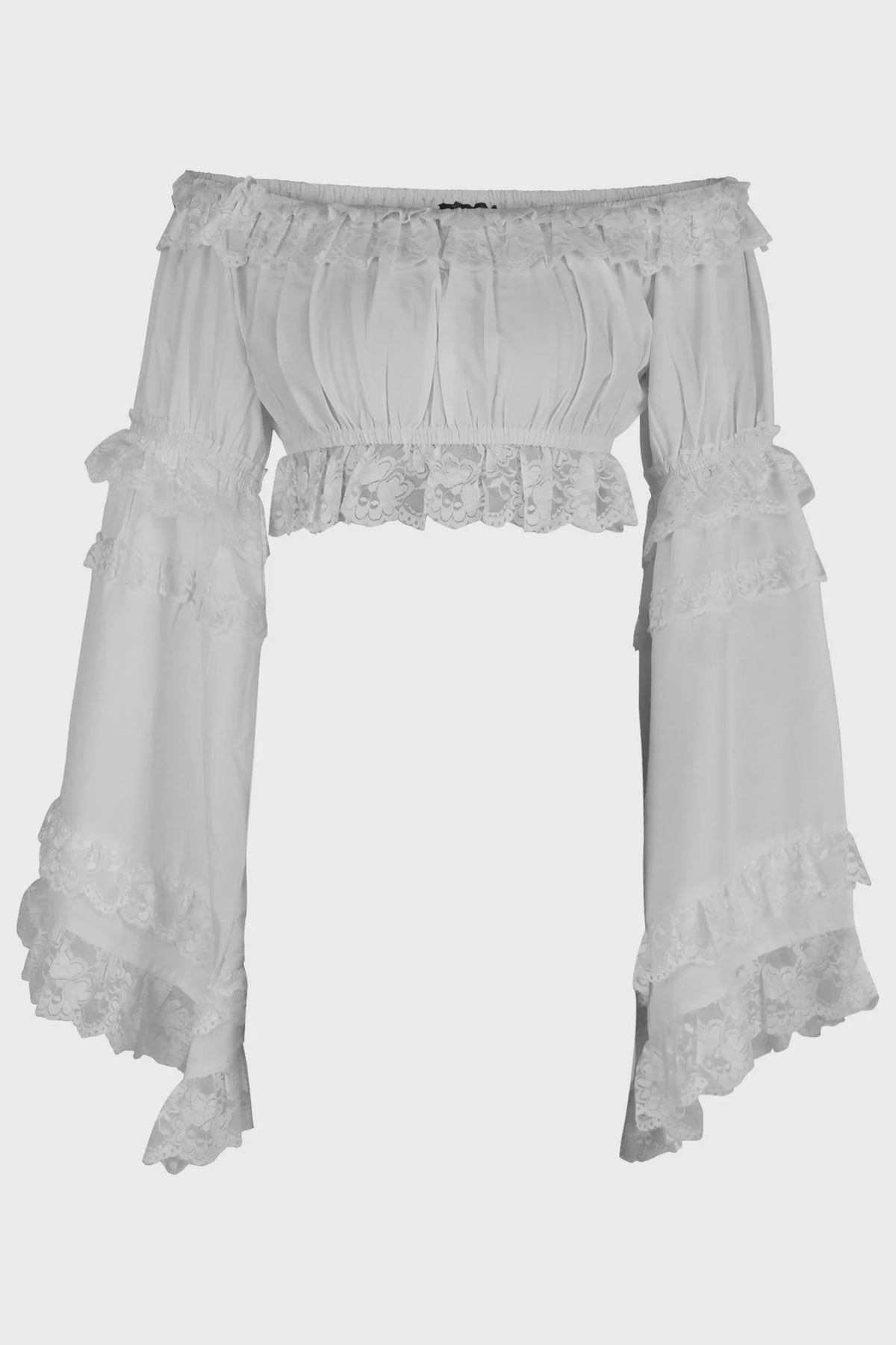 Smocked Flare Slv Peasant Top