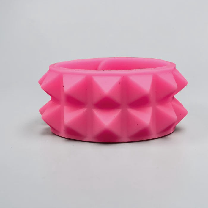 Silicone Rubber 2 Row 1/2" Pyramid Bracelet