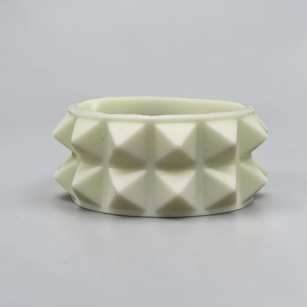 Silicone Rubber 2 Row 1/2" Pyramid Bracelet