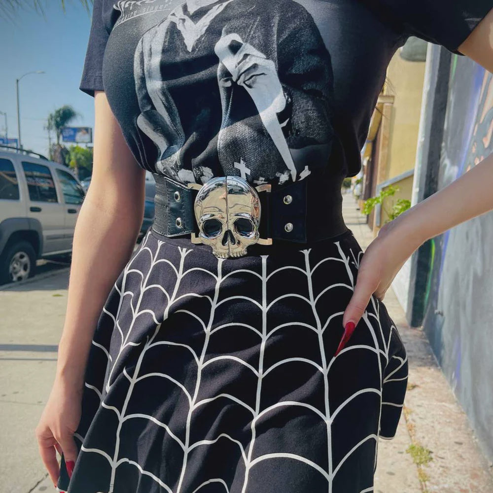 Elastic Waist Belt Skull