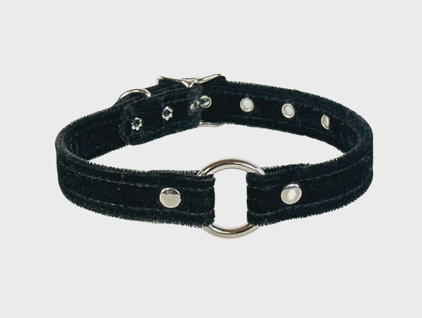 Velvet Wide Ring Link Choker