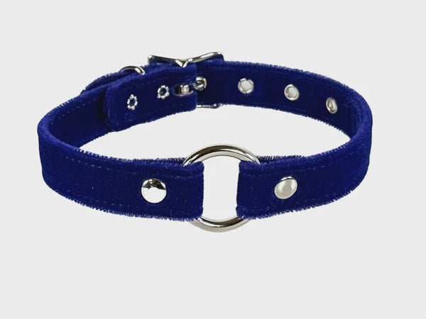 Velvet Wide Ring Link Choker
