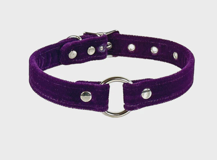 Velvet Wide Ring Link Choker