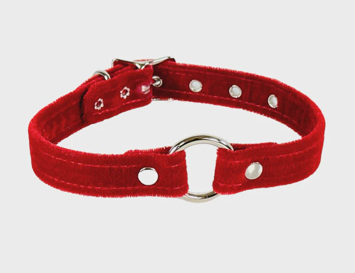 Velvet Wide Ring Link Choker