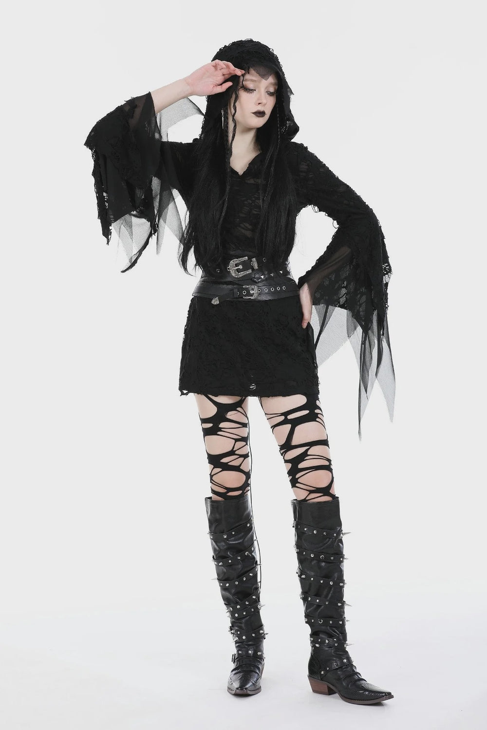 Punk Metal Buckle Bandage Corset