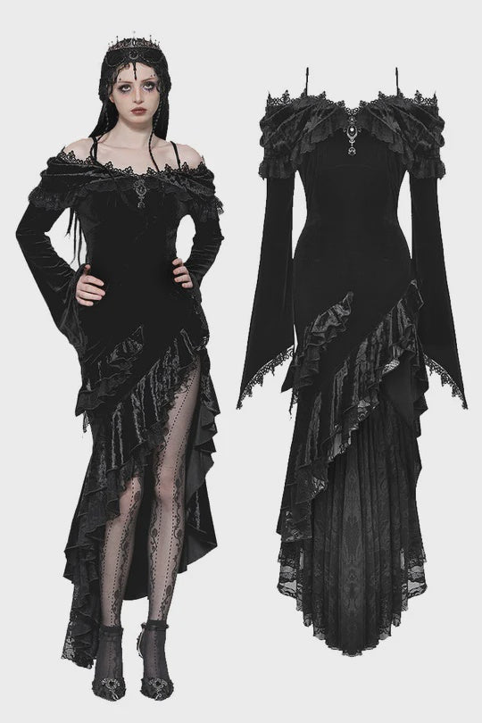 Gothic Velvet Mermaid Dress
