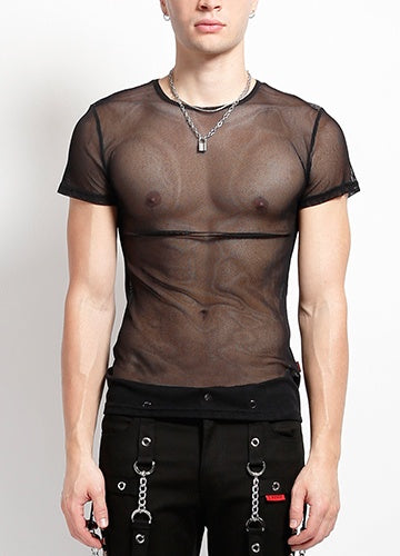 Mens Fishnet Top