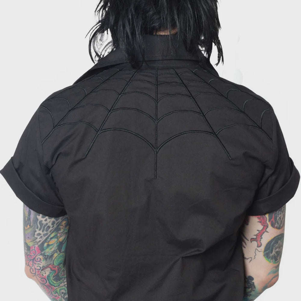Spiderweb Black Western Shirt