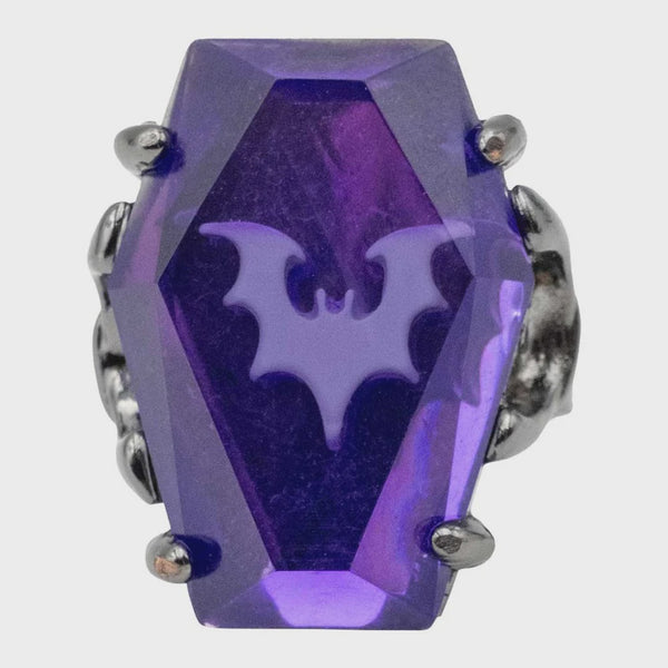 Elvira Coffin Jewel Purple Ring