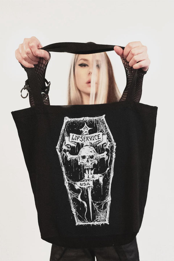 Metal Dagger Coffin Logo Tote Bag