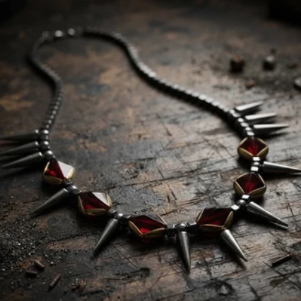 Studded Gem Clavicle Necklace
