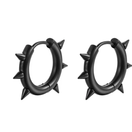 Spike Huggie Earrings
