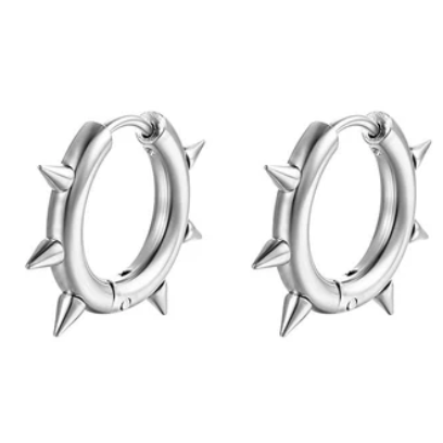 Spike Huggie Earrings