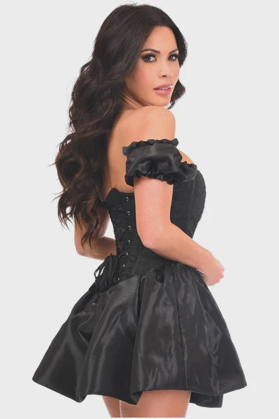Steel Boned Brocade Corset Dress