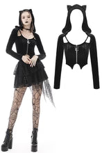 Night Cat Hooded Top