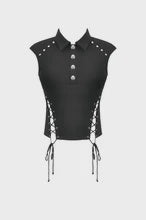 Tech Punk Sleeveless Polo W/studs