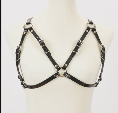 Patent Shiny Leather Harness