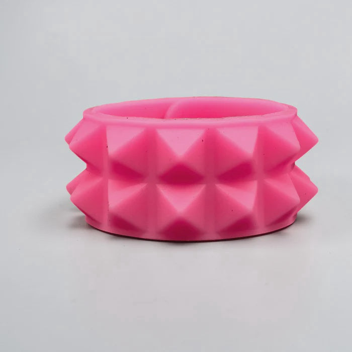 Silicone Rubber 2 Row 1/2" Pyramid Bracelet
