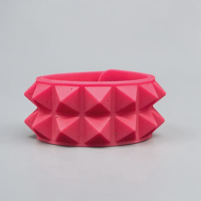 Silicone Rubber 2 Row 1/2" Pyramid Bracelet