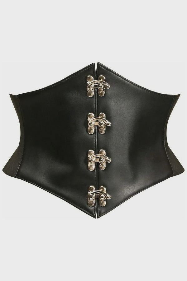 Lavish Faux Leather Corset Belt Cincher