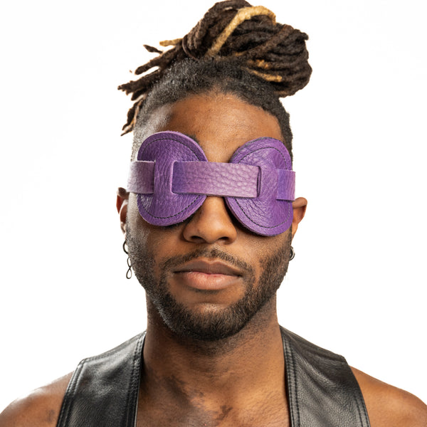 Rapture Leather Round Blindfold