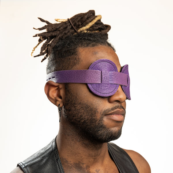 Rapture Leather Round Blindfold