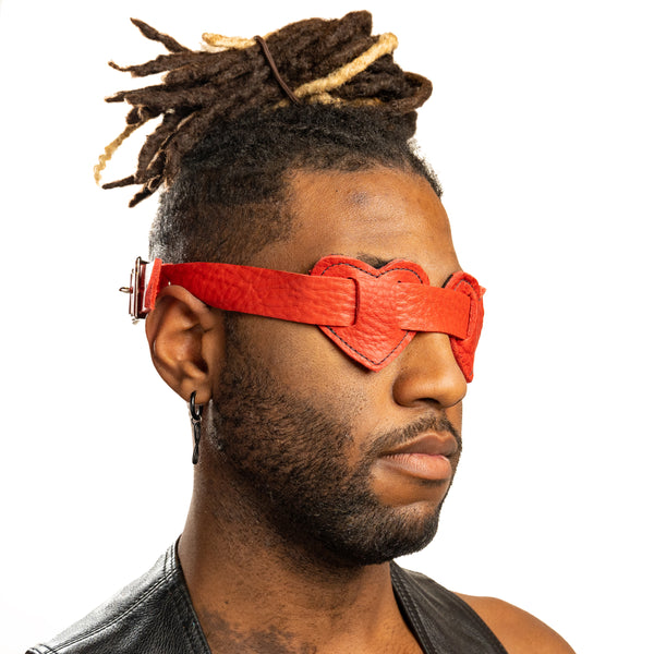 Rapture Leather Heart Blindfold